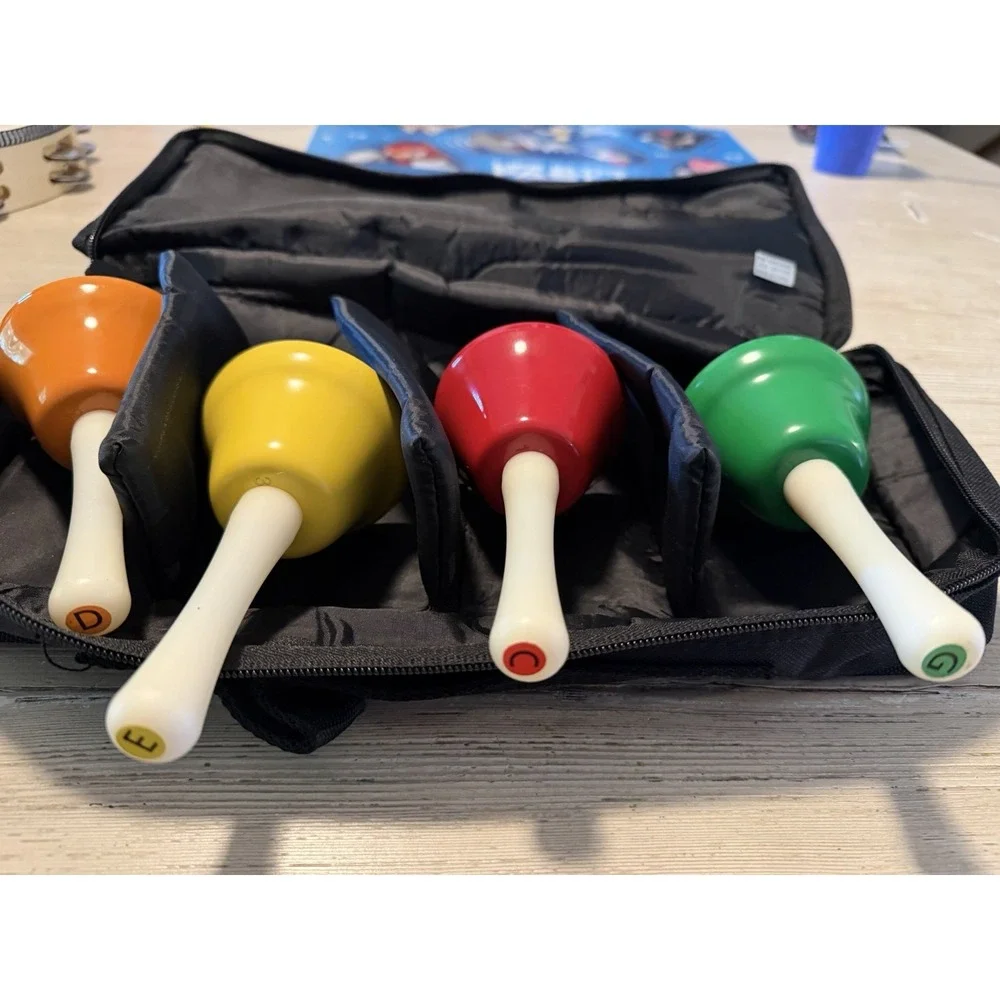 MINIARTIS Hand Bells for Kids | Educational Music Toys with Case D,E,C,G  🔔